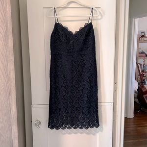 JCrew Fitted Lace Midi Dress Size 12